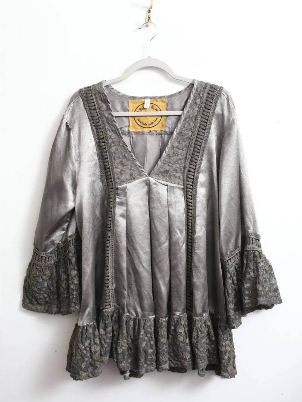 NWT A Rare Bird oversized satin tunic